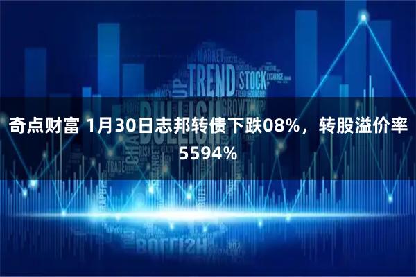 奇点财富 1月30日志邦转债下跌08%，转股溢价率5594%